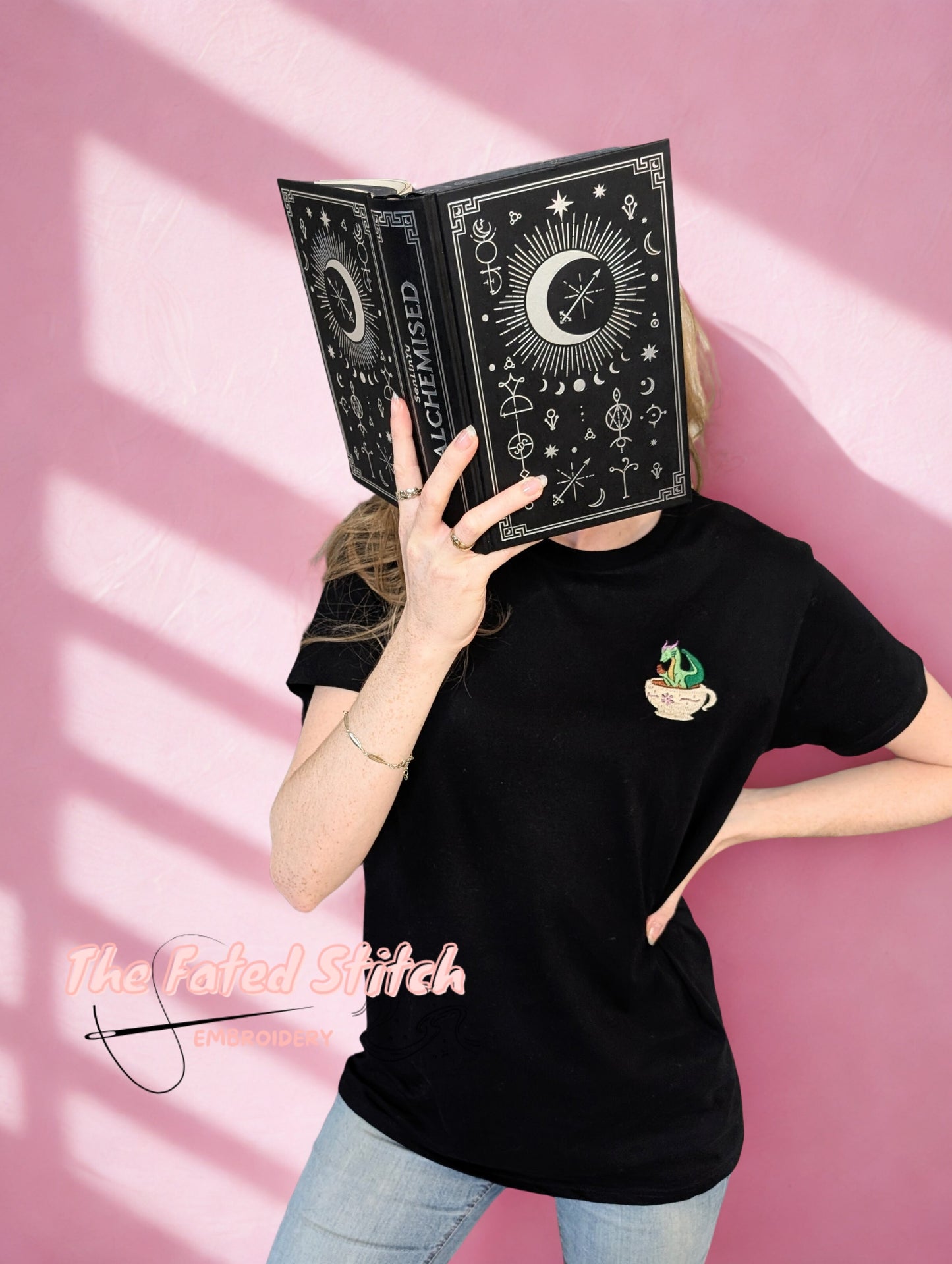 Female - Organic Cotton Whimsical Tea & Croissant Short Sleeve T-Shirt