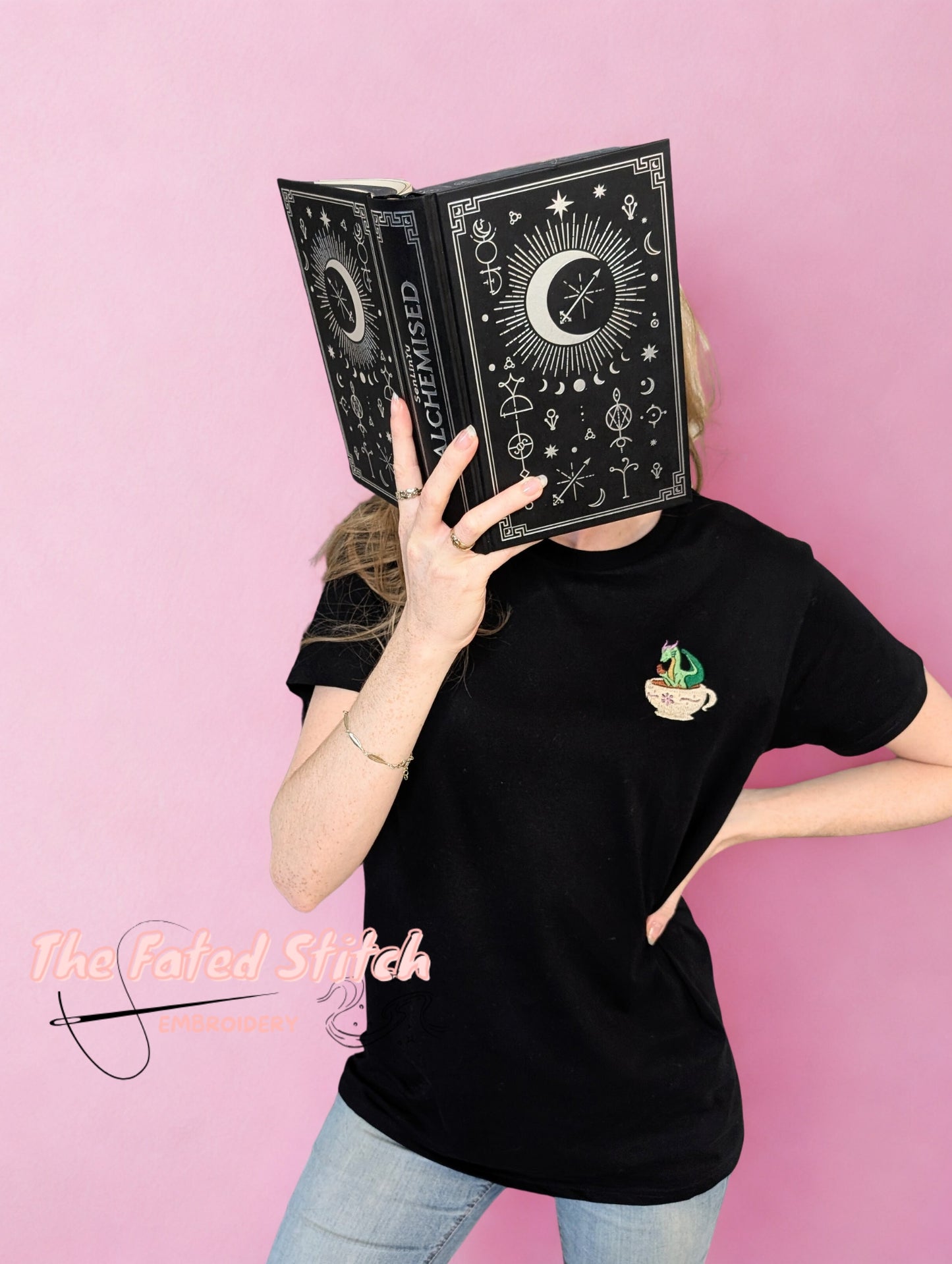 Female - Organic Cotton Whimsical Tea & Croissant Short Sleeve T-Shirt