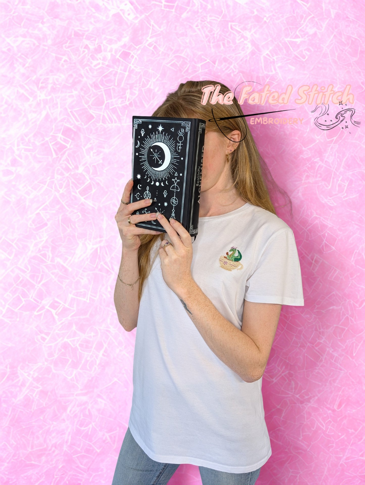 Female - Organic Cotton Whimsical Tea & Croissant Short Sleeve T-Shirt