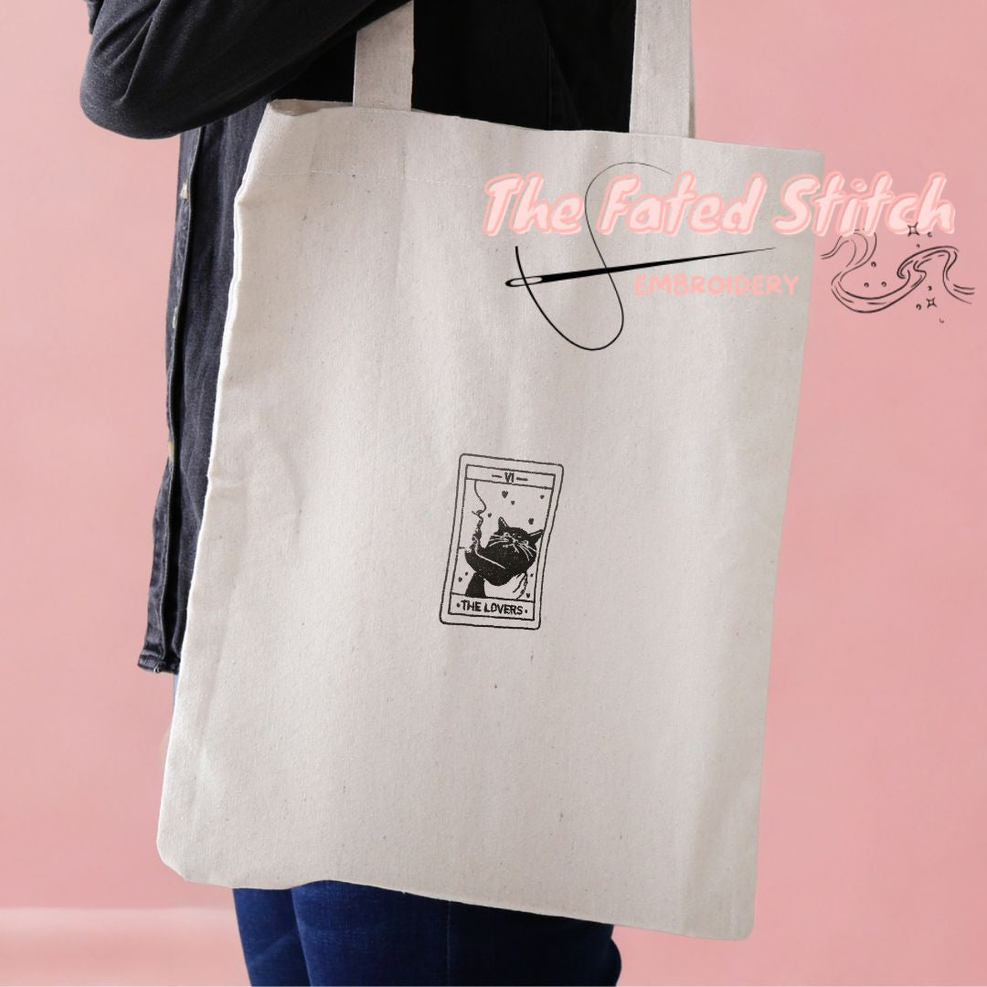 Tarot Kitty - Rejected Lovers - Natural Cotton Tote Bag