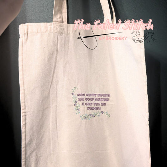 Limited edition - How many books? - Natural Cotton Tote Bag