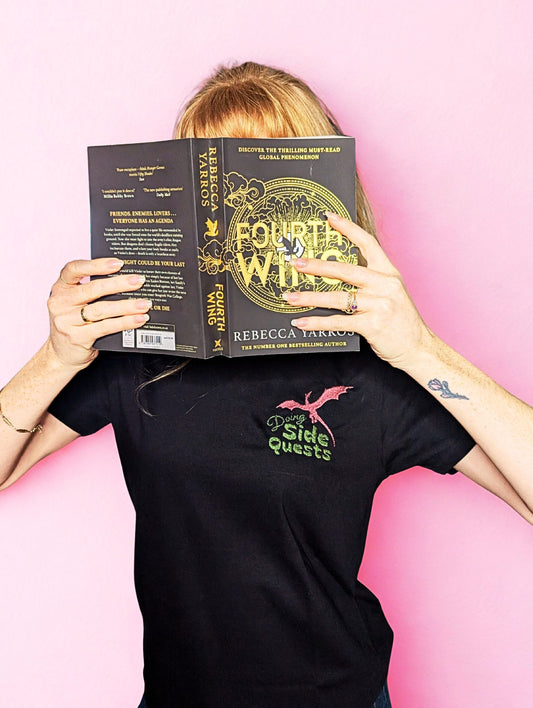 "Doing Side Quests" - Featuring a Dragon - Female Short Sleeve T-Shirt