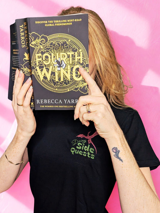 "Doing Side Quests" - Featuring a Dragon - Female Short Sleeve T-Shirt