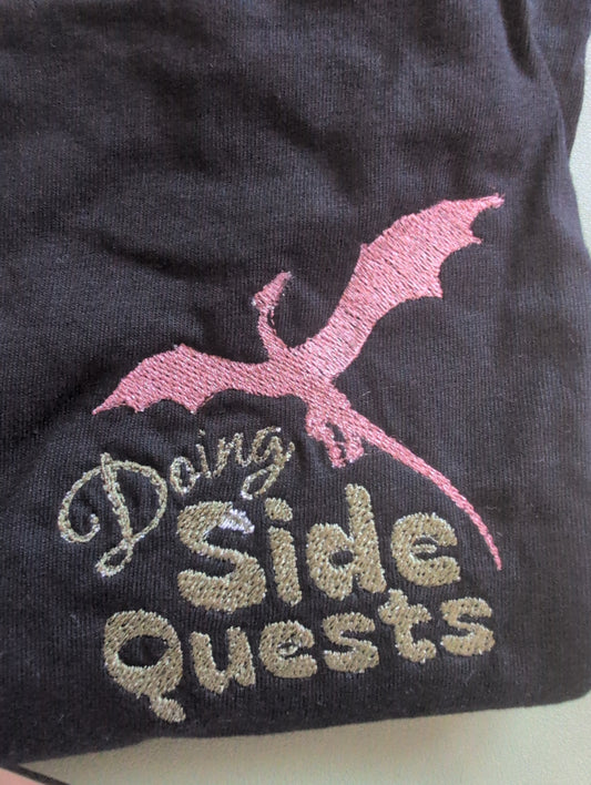 Oopsie "Doing Side Quests" - Featuring a Dragon - Male Short Sleeve T-Shirt